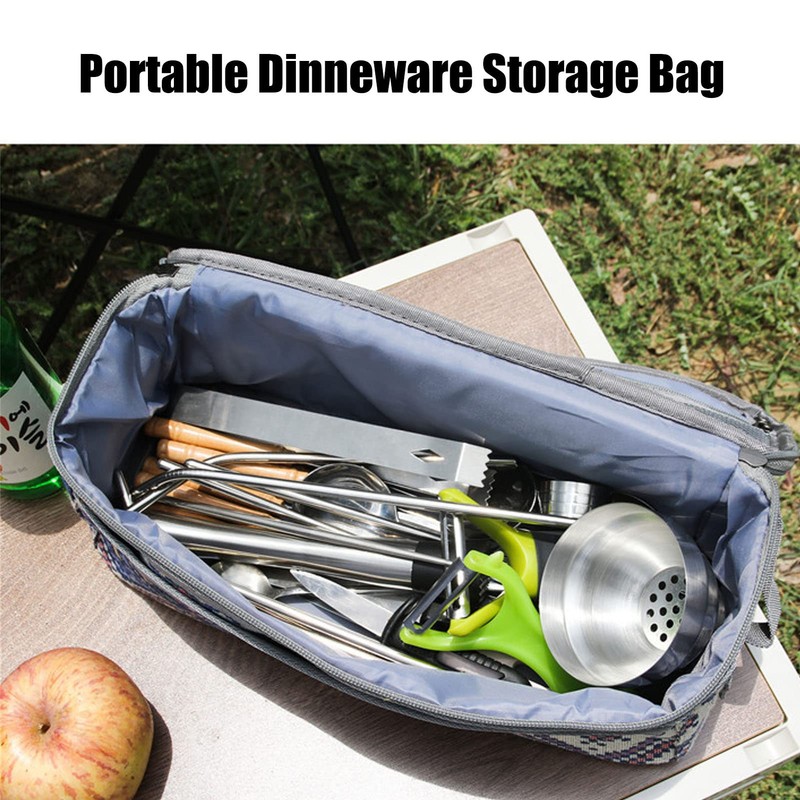 BORDSTRACT Camping Cookware Storage Bag, Large Chef and Dinnerware Carry