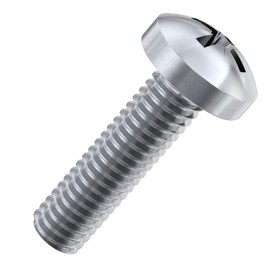 Accu - M5 x 12mm Pozi Pan Head Screws (DIN 7985Z) - Stainless Steel (A2) (Pack of 50)
