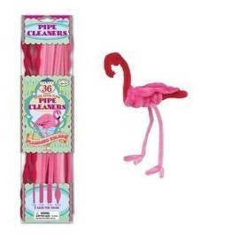 eeBoo Pink Pipe Cleaners - Flamingo