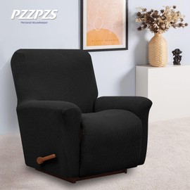 Pzzpzs Recliner Chair Cover Lazy Boy Recliner Covers Recliner Covers for Recliner Chair 1 Piece Furniture Protector Prevent wear and pet Hair（Recliner,Black）