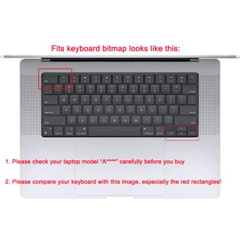 Keyboard Skin Compatible for MacBook Air 15.3" 13.6" M4 M3 M2 A3241 A3114 A2941 A3240 A3113 A2681, MacBook Pro 14 16 inch M5 M4 M3 M2 A3434 A3112 A3401 A3185 A2992 A2918 A3403 A3186 A2991 (Black)