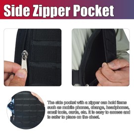 HYSHIKRA Universal Molle Pouch, Nylon Holder with Molle System Chest Molle Bag for Outdoor, Military, Hiking Gear