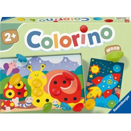 Ravensburger 24591 My Wood Colorino Children's Game for Learning to Colour, Plug-in Game without Plastic with Wooden Stones, Games and Toys from 2 Years, Wooden Toy