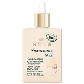 NUXE Nuxuriance Gold Nutra-Revitalising Oil-Serum, Age-Defying Hydration and Nourishment with Rice Extract and Botanical Oils, Illuminates, Firms Aging Skin, 1 fl. oz.