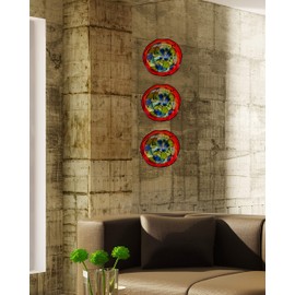 Dale Tiffany 13107AV-D12 Valente Hand Blown Art Glass Wall Decor, Multicolor, 12" Diameter