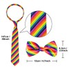3 Piece Rainbow Gay Pride Costume Set Include Suspenders, Bowtie