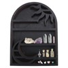 AWAOVV Wood Storage Shelf, Crescent Sun and Moon Crystal Shelf,
