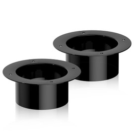 Hon&Guan 4 Flange, Dust Collection Fittings Dryer Vent Wall Plate Collection Fittings for Heating Cooling Ventilation Vent System-2PCS.