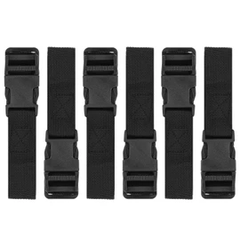 6 Pack Luggage Nylon Straps with Quick Release Buckle Utility Straps for Travel Packing Outdoor Sports 2.5*150cm Black