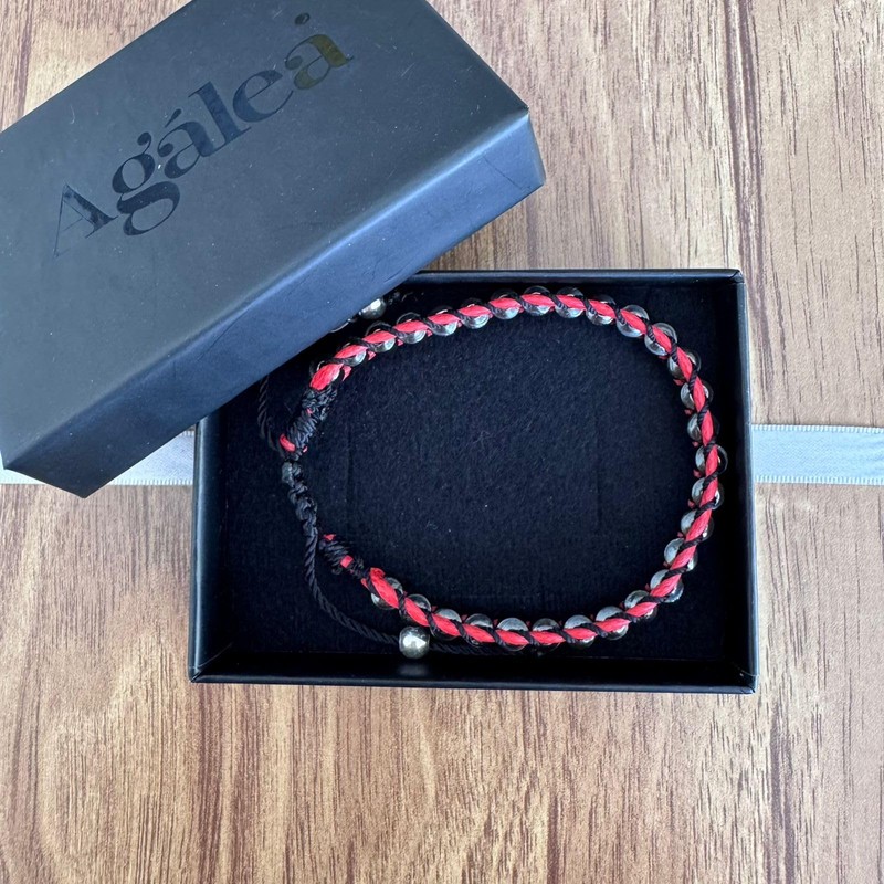 Agálea | Pulsera de Plata ley .925, Piel y Arcelina