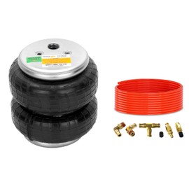 TORQUE Universal Air Spring Airbag Air Bag Replacement 1/2" NPT Single Port Double Bellow Standard 2500 lbs Air Ride Strut Assembly (Replaces Air Lift Dominator 2500 D2500) (TR5902 + TR2014AS)