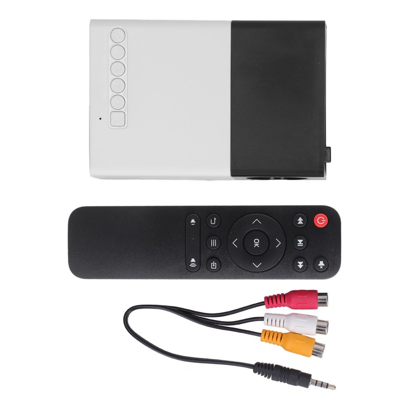 Mini Projector Built in Speakers Diffuse Reflection Imaging Black 1080P