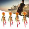 4Pcs 65g Fishing Artificial Baits Silicone Skirts Lures with Hook