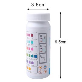 nuoshen 6 in 1 Pool Spa Hot Tub Water Test Strips,Spa Test Strip for Total Chlorine, Residual Chlorine/Bromine, PH, Total Alkali, Hardness, Cyanuric Acid（50pcs）