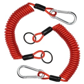 Willoghsa Pack of 2 6 feet long tear-off rope for trailers, tear-off safety rope for trailers, spiral wire for towing motorhomes