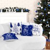 Miaikoe Christmas Cushion Covers 40x40 Set of 4 Christmas Decoration