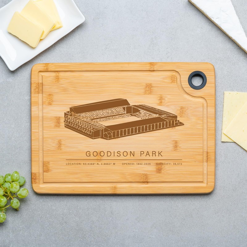 Goodison Park Engraved Bamboo Chopping Board – A Tribute to