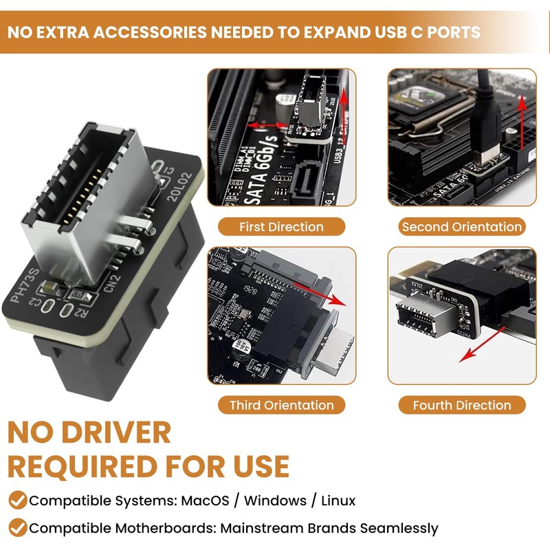 ZDRU USB 3.0 Front Panel Adapter, 19Pin USB 3.0 to