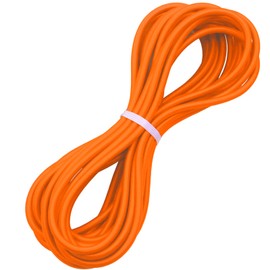 Huouo 1/4" Elastic Bungee Shock Cords, 50 Feet Marine Grade Kayak Heavy Stretch String Rope & Tie Down Trailer Straps for DIY Projects Orange