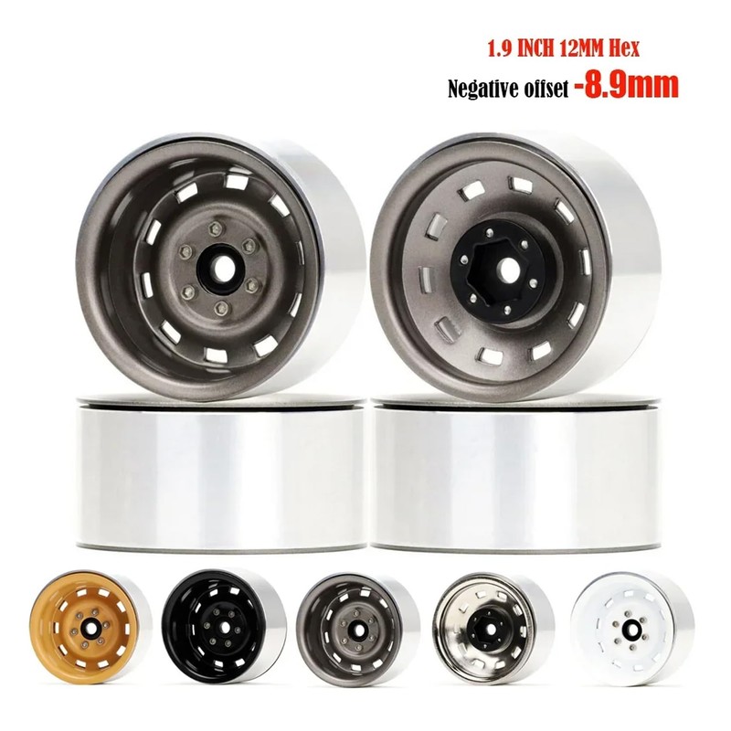 KINGCOO 4PCS Beadlock - 4 ruote da 1,9", offset da