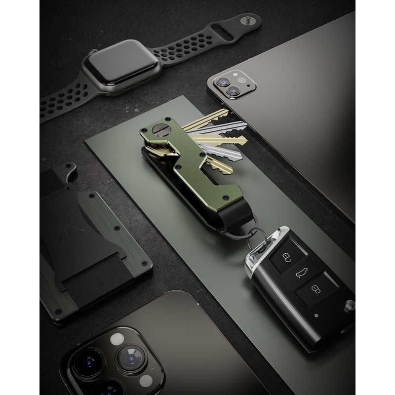 MINBERAND Key Organizer Compact Key Holder Metal Key Chain Minimalist