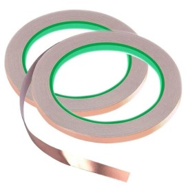 Copper Tape with Double-Sided 2pcs Copper Tape with Double-Sided Conductive Copper Foil Tape Self Adhesive EMI