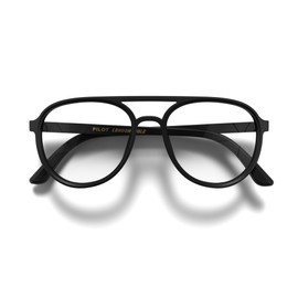 LONDON MOLE Eyewear | Pilot Reading Glasses | Pilot Readers | Cool Readers | Stylish Reading Glasses | Unisex | Spring Hinges | Matt Black | + 3.0 Magnification