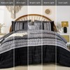 Dintszyayue Black Comforter Set King Size, 8 Pieces Boho Striped