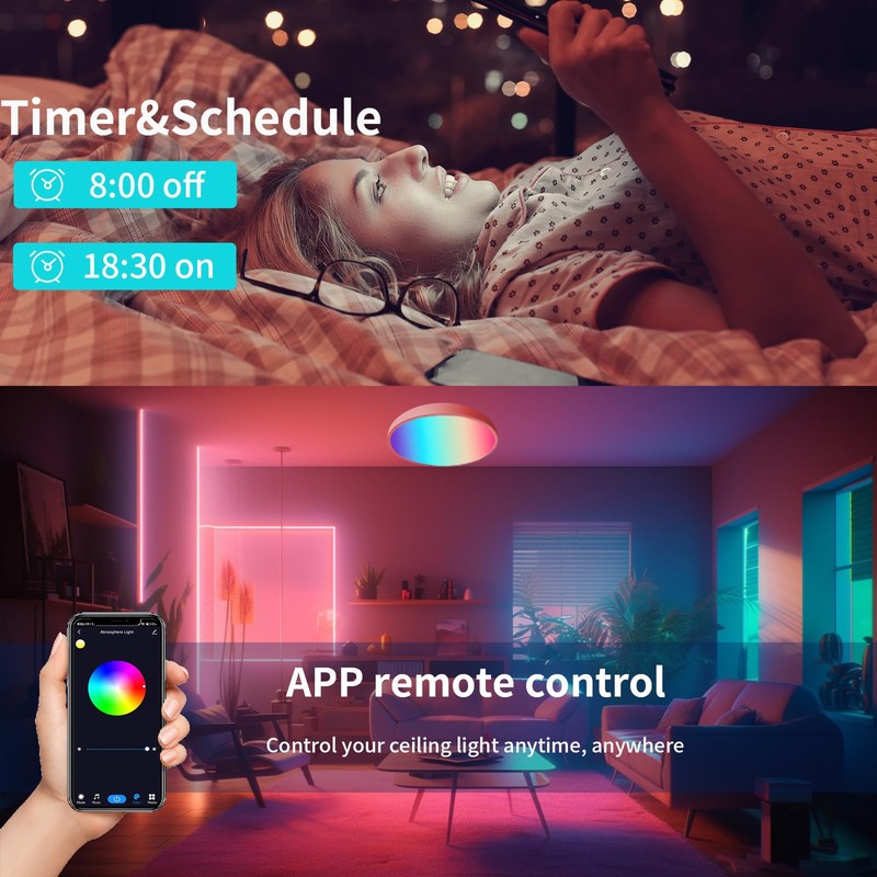 DoHome Smart LED Ceiling Light Work with Apple Homekit Alexa
