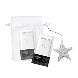 UMIDO Beauty Set 1 x 15 ml Winter Care Face Mask with Abyssinian Oil, Chamomile Extract and Wheat Germ and 1 x Silver Wooden Star Pendant in White Organza Bag, Care Mask, Wellness Mask for Daily Skin Care (6.) (7.)