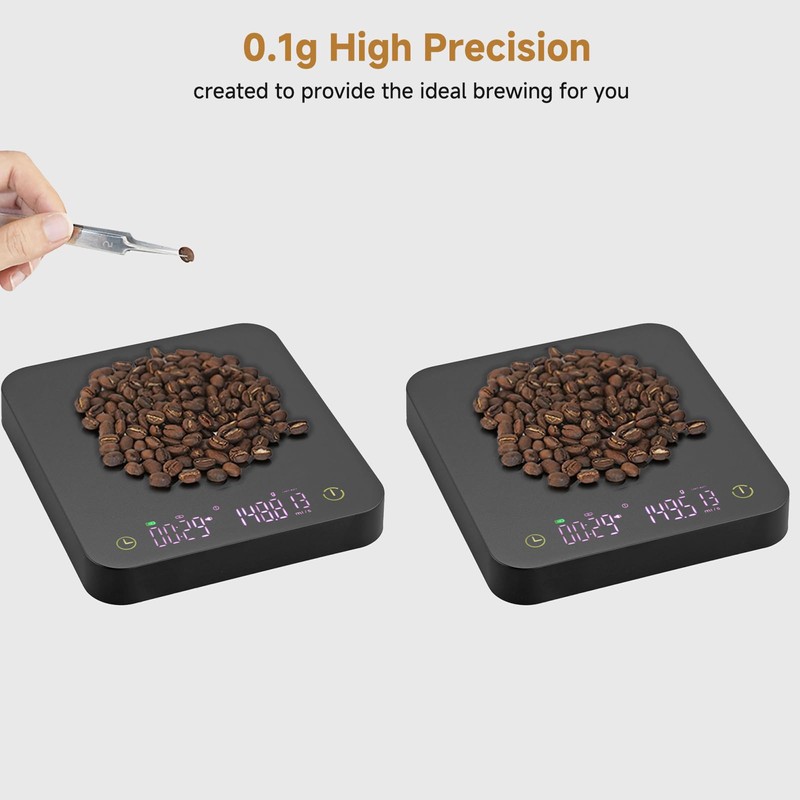 Diceaynico Mini Coffee Scale with Wirelss Magnetic Display, 3kg/0.1g Espresso