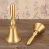 Hand Call Bell Easy Cleaning Portable Brass Material 13x6.5cm Decorative
