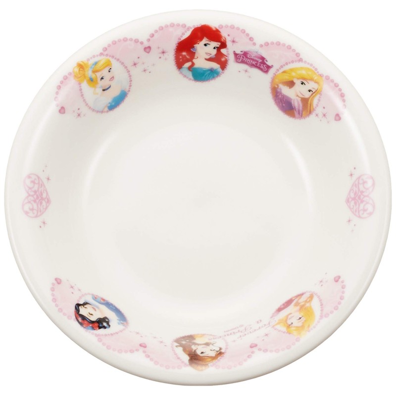 新 ディズニー プリンセス フルーツ皿(深 皿) ホワイト 直径 15cm 子供用 食器