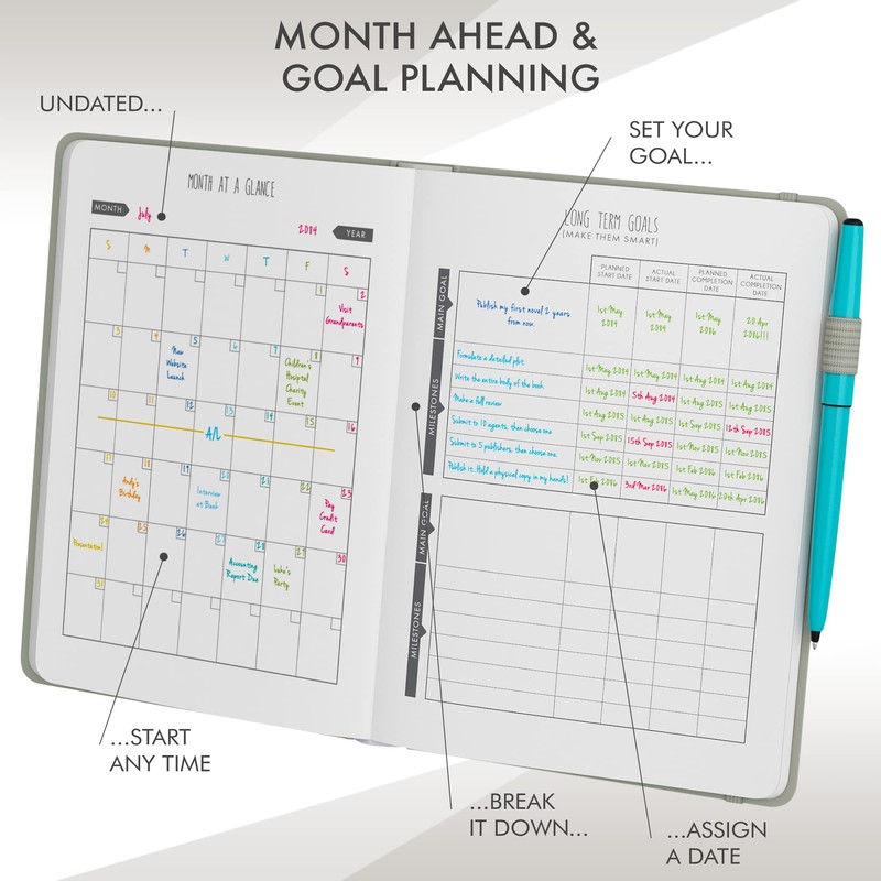 Daily Planner & appointment diary - Gratitude journal, wellness journal