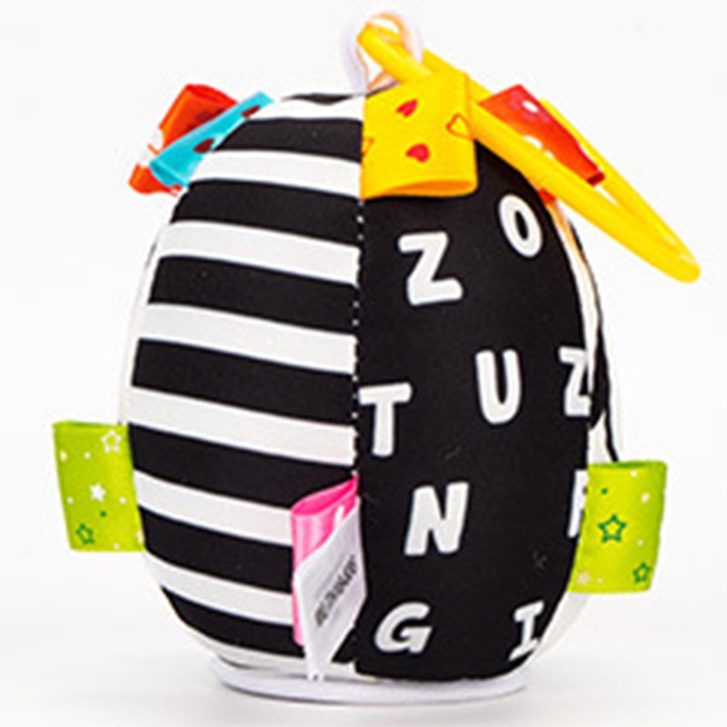 Black White Stroller Toy High Contrast Early Education Baby Plush