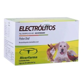 Electrolitos 50 Sobres De 5 G Riverfarma Perro Gato Aves