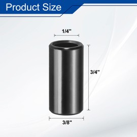 uxcell 10pcs Stainless Steel Spacer 1/4" Bore x 3/8" OD x 3/4" Length Screw Bushing Plain Finish Round Metal Spacers for 1/4" Screws Bolts and Rods