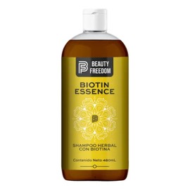 Beauty Freedom – Shampoo Herbal Biotina 480ml – Con Romero – Limpieza Profunda – Hipoalergénico – Sin Cloruro de Sodio – Todo Tipo de Cabello – Libre de Crueldad