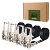 BonsMax Stainless Steel Endless Ratchet Straps, 1" x12' Tie Down