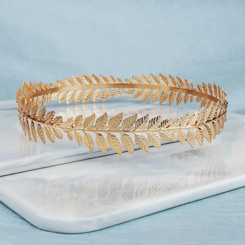 Corona Dorada de Diosa Griega Solkatt para Mujer, Diadema Elegante