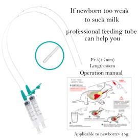 Doggiema Silicone Feeding Nipples and Syringe for Newborn Kittens, Puppies, Small Animals, Rabbits Dongdong pet