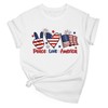 XLIEVO 4th of July Shirts Women:Premium Cotton Crewneck USA American