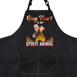 LEVLO Chef Fieriii apron Fieri Fans Gift Guy Fieriii Is My Apirit Animal Inspired Gift With Apron Waterproof Adjustable (Guyyy APIRIT ANIMAL apron uk)