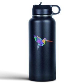 Kitcoomi Flask Mouth Water Bottle Straw Lid - Versatile Stainless Steel Hydration for Outdoor Adventures, Gym, & Workouts - Leakproof Design Sustainable and Stylish | 32 oz