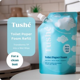 Toilet Paper Foam Spray Refill – Flushable Wet Wipe Alternative for Sensitive Skin – Unscented, Septic Safe – Aloe Vera, Witch Hazel & Vitamin E – 340ml (11.49 fl oz)
