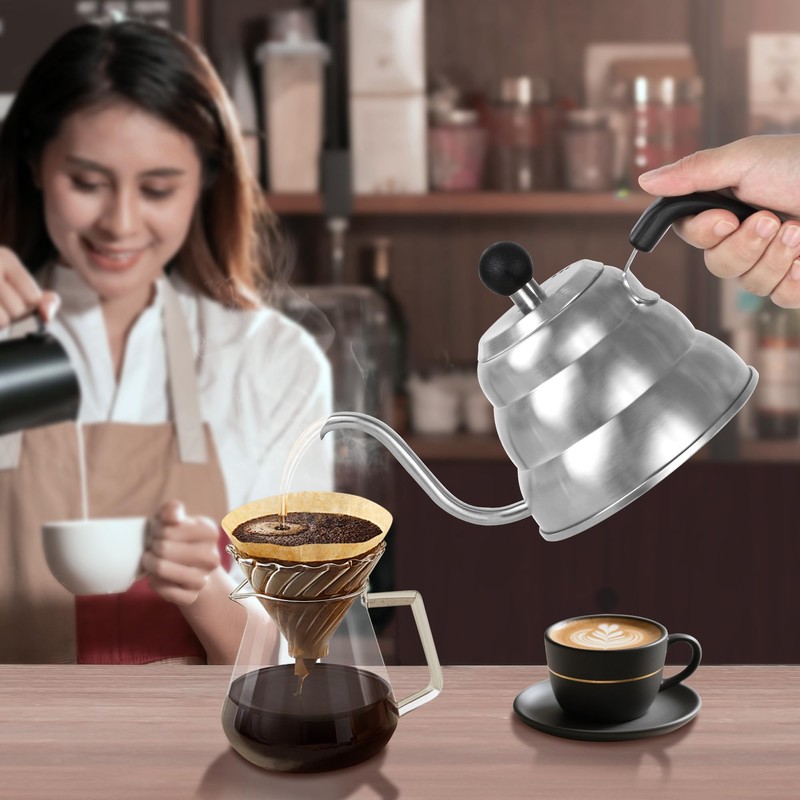 Stainless Steel Tea Kettle 800ml W/O Thermometer Gooseneck Kettle for