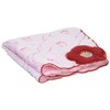 Maruzen Mini Towel, All-Over Camellia Pink, 9.8 x 9.8 inches