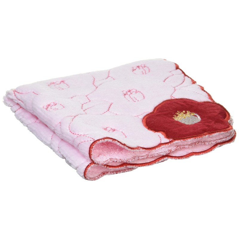 Maruzen Mini Towel, All-Over Camellia Pink, 9.8 x 9.8 inches