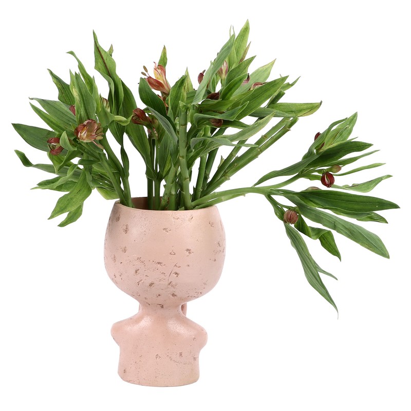 Head Planter Resin Unique Succulent Flower Pot Open Eyed Alien