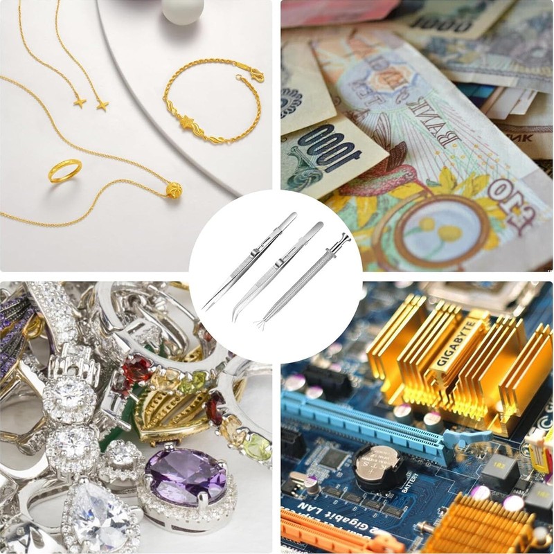 3Pcs Piercing Ball Grabber Tool Set, Piercing Tweezers, Piercing Removal